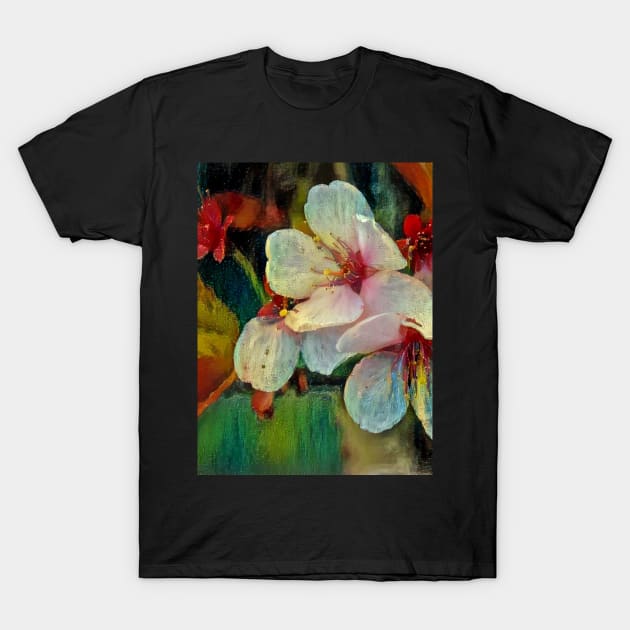 Dark Dream Blossom Trio T-Shirt by Viking Visual - Lori Svensen